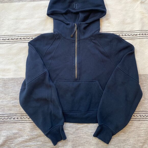 Lululemon Scuba Oversized Half-Zip Hoodie- Navy- XS/S - Picture 3 of 4